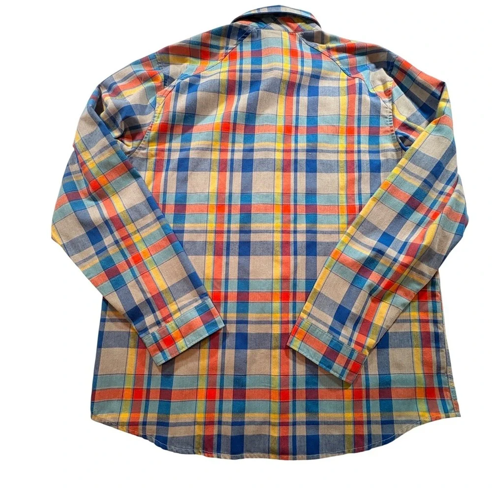 The North Face Plaid Button Down Shirt Mens Large Multicolor Long Sleeve Hiking